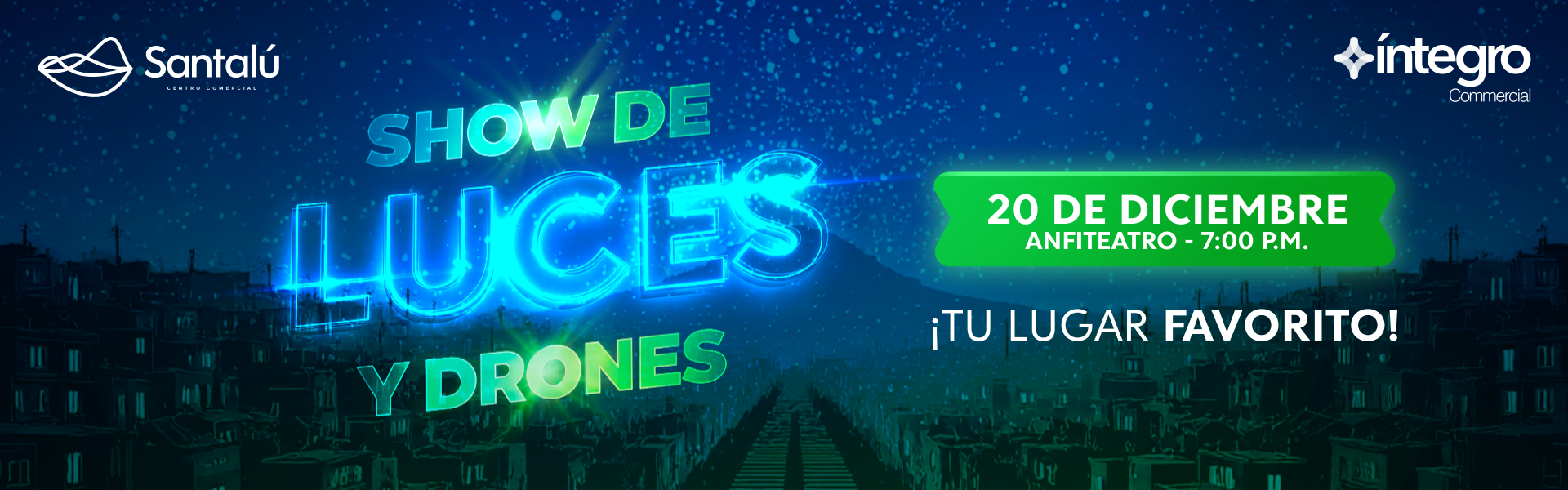 Pagina Web Show de luces y drones Santalu - Home